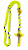 Terço de São Bento Quadrada 10mm Amarelo Fluorescente - Imagem 1