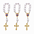 Kit Dezena Nossa Senhora de Guadalupe Pérola Abs Branca 8mm (3 unidades) - Imagem 1