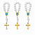 Kit Dezena Nossa Senhora Das Graças Pérola Abs Branca 8mm (3 Unidades) - Imagem 1