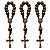 Kit Dezena São Bento Madeira Marrom Escuro 8mm (3 unidades) - Imagem 1