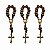 Kit Dezena Nossa Senhora do Carmo Madeira Marrom Escuro 8mm (3 Unidades) - Imagem 1