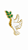 Boton Divino Espirito Santo Branco Folheado 2,7cm - Imagem 3