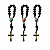 Kit Dezena São Miguel Arcanjo Pérola Preta 8mm (3 unidades) - Imagem 1