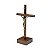 Crucifixo em Madeira Cilíndrica de Mesa 15cm com Chagas - Imagem 4