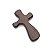 Cruz Crucifixo de Mão em Madeira Imbuia 10cm Sensorial - Imagem 3