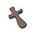 Cruz Crucifixo de Mão em Madeira Imbuia 10cm Sensorial - Imagem 4