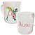 Caneca alfabeto floral com inicial e nome personalizados - Imagem 1