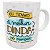 Caneca eu tenho a melhor dinda do mundo azul presente - Imagem 1