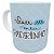 Caneca quer ser meu padrinho presente convite pra dindo azul - Imagem 1