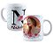 Caneca todos os nomes+inicial personalizado com foto flores - Imagem 1