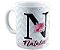 Caneca todos os nomes+inicial personalizado com foto flores - Imagem 2