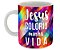 Caneca jesus coloriu minha vida fé religião presente - Imagem 1