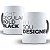 Caneca eu sou design presente designer profissão faculdade - Imagem 1