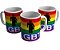 Caneca lgbt arco-íris amor presente gay pride orgulho gay - Imagem 1