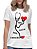 Camiseta mamãe aqui batem dois corações camisa gestante - Imagem 1