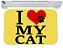 Capacho i love my cat eu amo meu gato tapete de porta 40x60 - Imagem 1