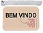 Capacho bem vindo aqui vive gente feliz tapete de porta - Imagem 1