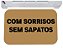 Capacho com sorrisos sem sapatos tapete para porta 40x60 - Imagem 1