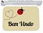 Capacho bem vindo joaninha tapete para porta 40x60 - Imagem 1