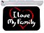 Capacho i love my family eu amo minha familia tapete 40x60 - Imagem 1