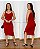 Vestido Canelado Vanessa Vermelho - Imagem 1
