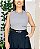 Cropped canelado Eva Cinza - Imagem 1