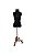Busto de costura preto + Pedestal vintage. - Imagem 1
