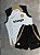 Conjunto Regata + Shorts  Chelsea Branco/Dourado - Imagem 1