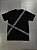 CAMISETA IMPORTADA BALMAIN PRETA FAIXA - Imagem 1
