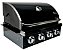 Churrasqueira a gás em black inox 304 embutir ou bancada 4 queimadores modelo T400 - Imagem 2
