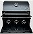 Churrasqueira a gás em black inox 304 embutir ou bancada 3 queimadores modelo T300 - Imagem 3