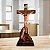 Jesus Crucificado e Maria aos Pés da Cruz 23 cm em Resina Importada - Imagem 1