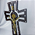 Crucifixo de mesa ou parede em MDF com imagem de Jesus e pedrarias decorativas – 28 cm - Imagem 4