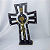Crucifixo de mesa ou parede em MDF com imagem de Jesus e pedrarias decorativas – 28 cm - Imagem 2