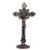 Crucifixo metal de mesa prata/bronze 17 cm - Imagem 1