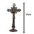 Crucifixo metal de mesa prata/bronze 17 cm - Imagem 9