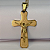 Colar Crucifixo Pai Nosso em Aço Inox Dourado - Imagem 2