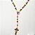 Terço Colorido Infantil com Medalhas de Santos e Crucifixo Ilustrado - 38cm - Imagem 2