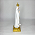 Imagem Nossa Senhora de Fátima em Resina com Base e Rosário Dourado - 21cm - Imagem 5