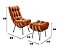 Poltrona Costela com Puff Coral Vivaro Decor Suede Terracota - Imagem 4