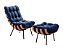 Poltrona Costela com Puff Coral Vivaro Decor Suede Azul - Imagem 3