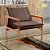 Poltronas Decorativa Jasmim Vivaro Decor Suede Marrom - Imagem 1