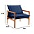 Poltronas Decorativa Jasmim Vivaro Decor Suede Azul - Imagem 4