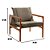 Poltronas Decorativa Jasmim Vivaro Decor Linho Marrom - Imagem 4