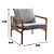 Poltronas Decorativa Jasmim Vivaro Decor Linho Cinza - Imagem 4