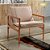 Poltronas Decorativa Jasmim Vivaro Decor Linho Bege Dourado - Imagem 1