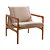 Poltronas Decorativa Jasmim Vivaro Decor Linho Bege Dourado - Imagem 2