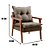 Poltronas Decorativa Pérola Vivaro Decor Linho Marrom - Imagem 5