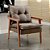 Poltronas Decorativa Pérola Vivaro Decor Linho Marrom - Imagem 3