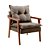 Poltronas Decorativa Pérola Vivaro Decor Linho Marrom - Imagem 2